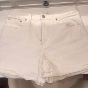 Madewell high waisted white shorts— size 27